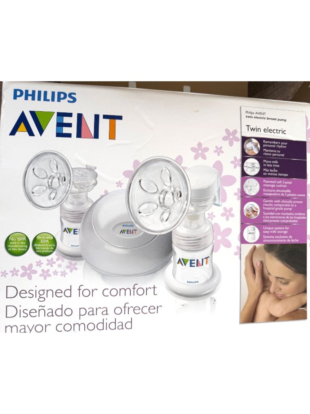 Philips Avent Twin Electric Breast Pump With Accessories & Carrying Bag